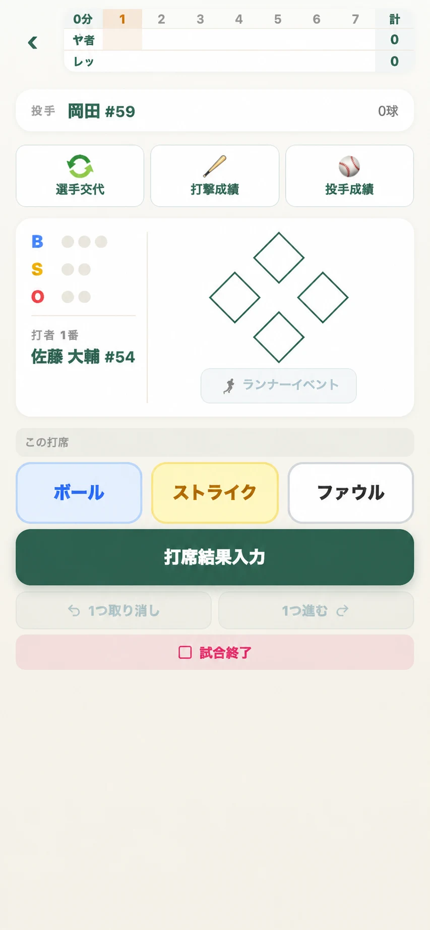 試合開始