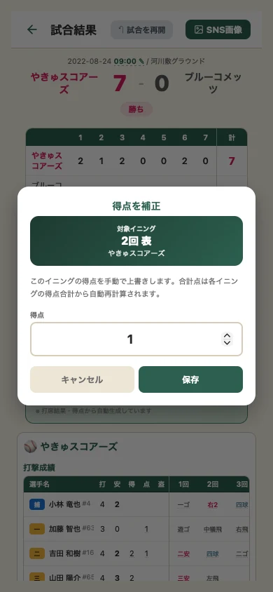成績の補正